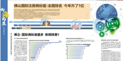 佛山國際注冊商標(biāo)量：全國排名 今年升了1位