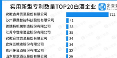 實(shí)用新型專利TOP20：古井貢酒一騎絕塵，有效實(shí)用新型專利722件