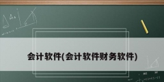 會計軟件(會計軟件財務(wù)軟件)